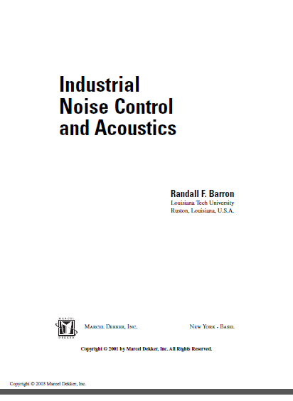 Industrial Noise Control and Acoustics